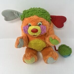 Puzzle Popple Orange Convertible Plush Popples 10" Stuffed Toy 1986